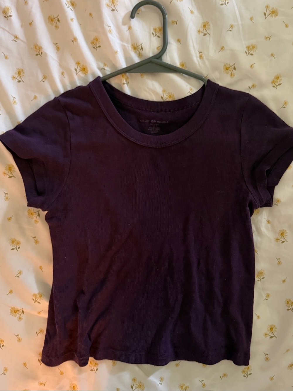 Brandy Melville burgundy cotton Tee